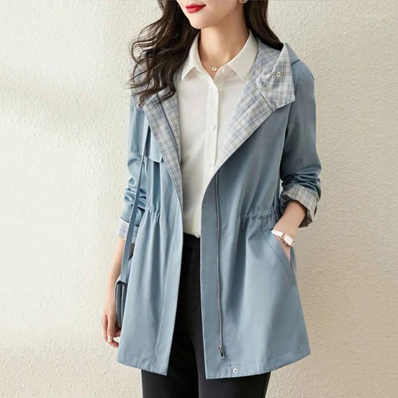 Women's Trench Coats Spring Autumn Coat Woman 2023 Korean Fashion Hooded Long Sleeve Mid-Long Women Overcoat Windbreaker Femal, Pink
Women's Trench Coats Spring Autumn Coat Woman 2023 Korean Fashion Hooded Long Sleeve Mid-Long Women Overcoat Windbreaker Femal, Pink