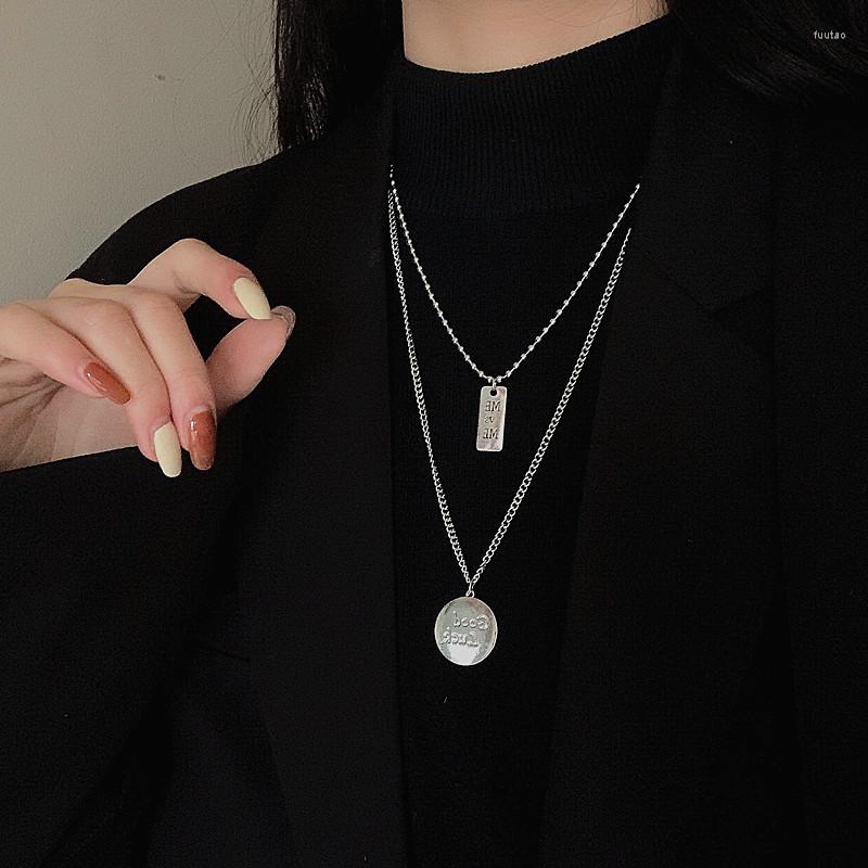 Pendant Necklaces ZHUMAN Personality Round Long Hip Hop Sweater Chain Double Layer Couple Necklace Student Trendy Jewelry Lover Gift
Pendant Necklaces ZHUMAN Personality Round Long Hip Hop Sweater Chain Double Layer Couple Necklace Student Trendy Jewelry Lover Gift