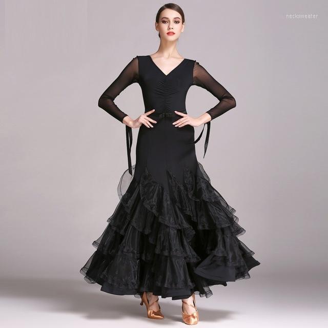 Stage Wear Black Ballroom Dance Dresses Standard Dancing Clothes Competition Dress Waltz Modern
Stage Wear Black Ballroom Dance Dresses Standard Dancing Clothes Competition Dress Waltz Modern
