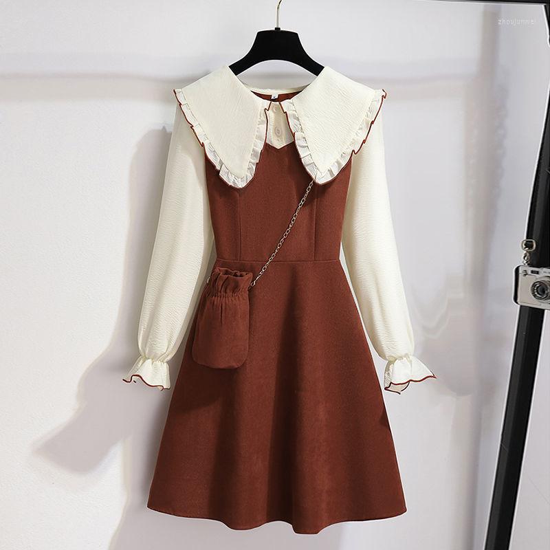 Casual Dresses Spring Autumn Dress Women 2023 Korean Fashion Doll Collar Fake Two-piece Splicing Long Sleeves Sweet Ladies Vestidos, Orange
Casual Dresses Spring Autumn Dress Women 2023 Korean Fashion Doll Collar Fake Two-piece Splicing Long Sleeves Sweet Ladies Vestidos, Orange