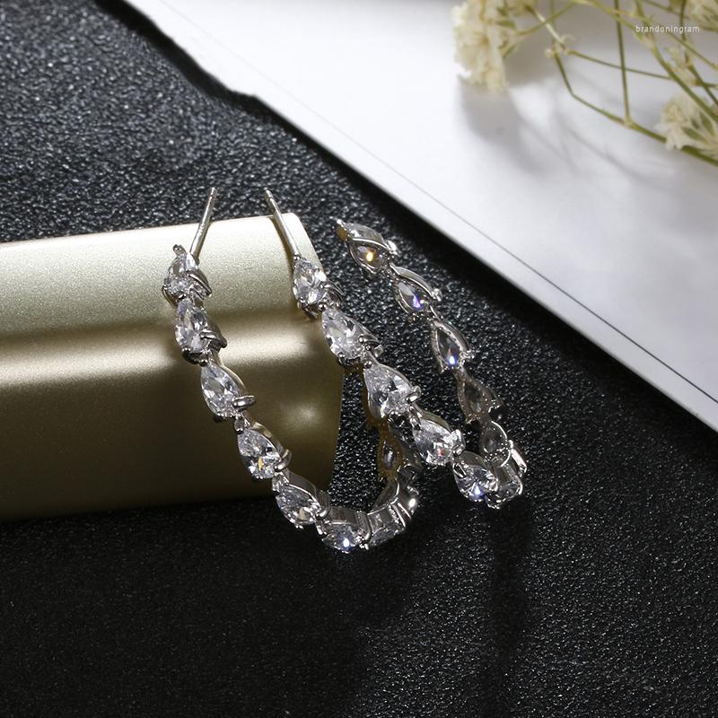 Hoop Earrings Fashion Round Women Crystal With Water Drop Cubic Zirconia Big Circle Earings For Party Jewelry AE382
Hoop Earrings Fashion Round Women Crystal With Water Drop Cubic Zirconia Big Circle Earings For Party Jewelry AE382