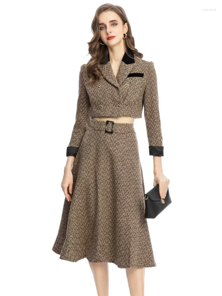 Work Dresses Designer Autumn Women' Set High Quality Button Short Jacket Tops Casual Skirt Vintage Elegant Fashion Party Suit, Multi
Work Dresses Designer Autumn Women' Set High Quality Button Short Jacket Tops Casual Skirt Vintage Elegant Fashion Party Suit, Multi