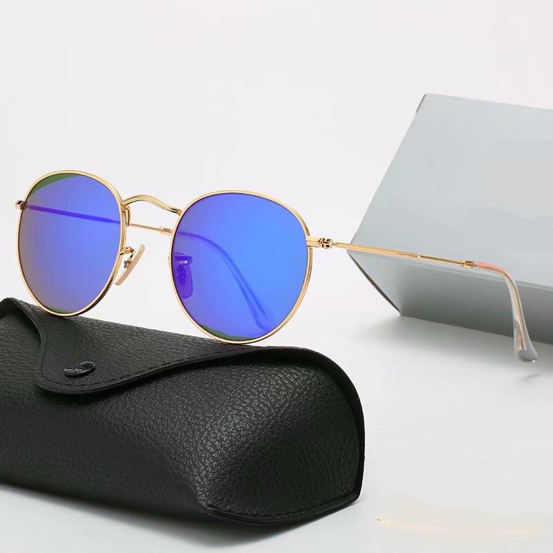 Designer Round Polarized Sunglasses: Gold Frame, UV400 Protection, Mirrored Lens - Men's and Women's Fashion Eyewear with Box
Designer Round Polarized Sunglasses: Gold Frame, UV400 Protection, Mirrored Lens - Men's and Women's Fashion Eyewear with Box