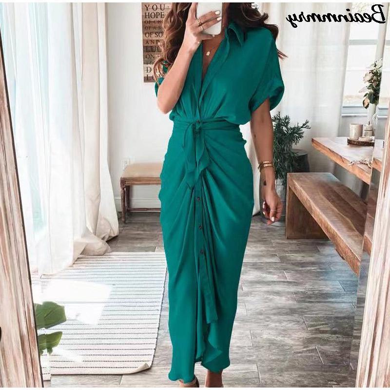 Casual Dresses Casual Dresses Women Summer Elegant Button Ruched Bandage Shirt Dress Fashion Short Sleeve Solid V Neck Beach Maxi Eogrd, 02 purple
Casual Dresses Casual Dresses Women Summer Elegant Button Ruched Bandage Shirt Dress Fashion Short Sleeve Solid V Neck Beach Maxi Eogrd, 02 purple