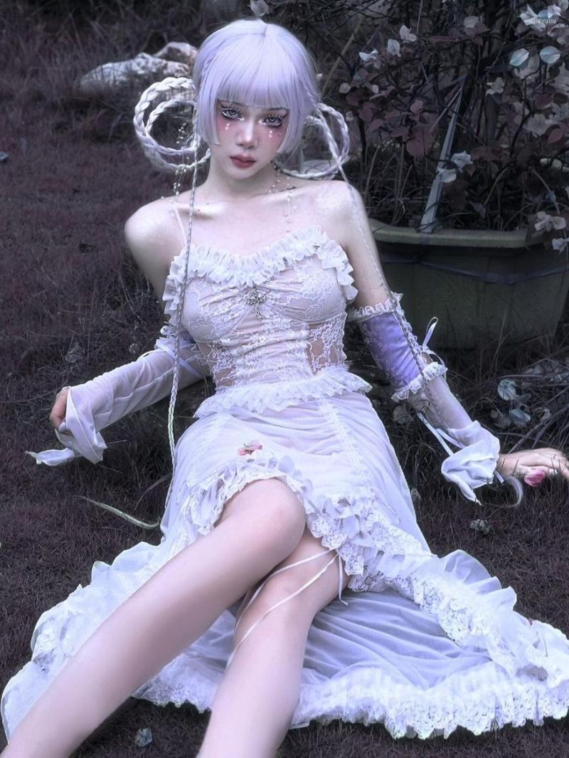 Casual Dresses Blood Arrival Women Gothic Vintage Lace Ruffle Lolita Sleeveless White Chiffon Dress Female Retro Large Pendulum
Casual Dresses Blood Arrival Women Gothic Vintage Lace Ruffle Lolita Sleeveless White Chiffon Dress Female Retro Large Pendulum