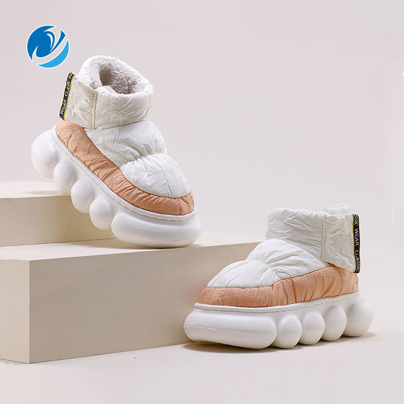 Slippers Mo Dou Winter High Top Women Snow Boots Warm Plush Lining Cool Balls Sole Indoor Outdoor Women Shoes Dow Cloth Vamp 230313, Gray-06
Slippers Mo Dou Winter High Top Women Snow Boots Warm Plush Lining Cool Balls Sole Indoor Outdoor Women Shoes Dow Cloth Vamp 230313, Gray-06