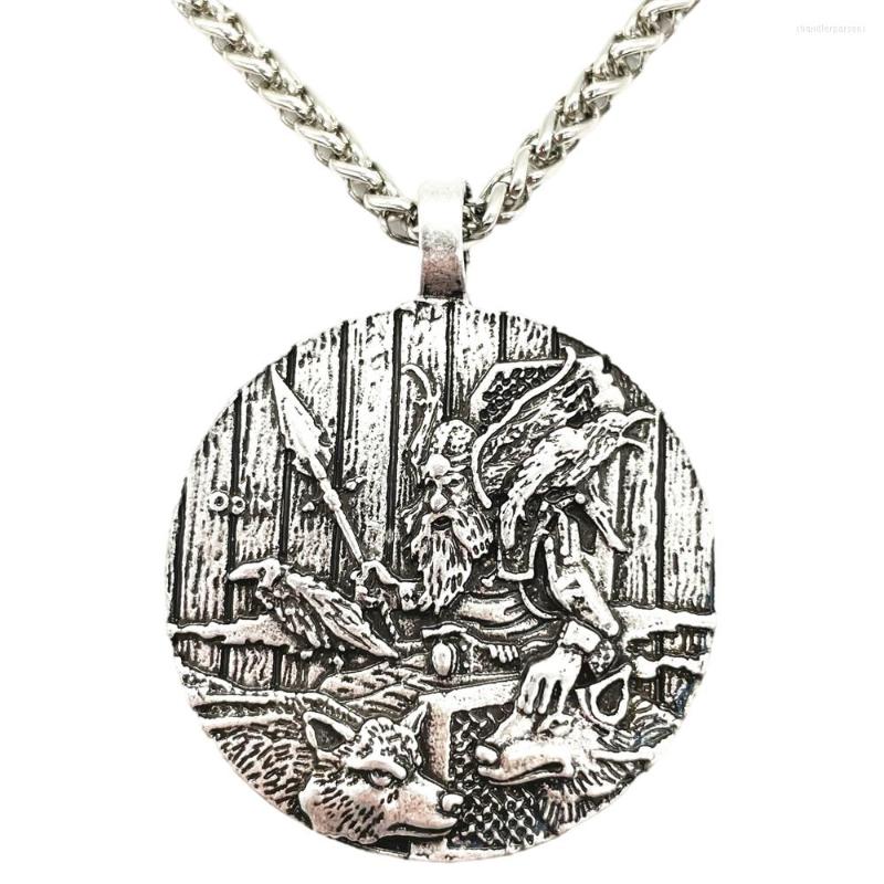 Chains Nostalgia Odin Raven And Wolf Pendant Goth Viking Necklace Wicca Talisman Amulet Punk Mens Jewellery
Chains Nostalgia Odin Raven And Wolf Pendant Goth Viking Necklace Wicca Talisman Amulet Punk Mens Jewellery