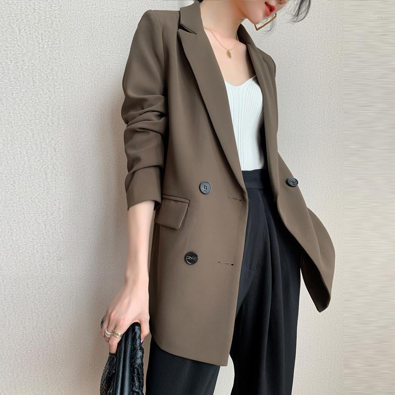 Women' Suits 2023 Spring Autumn Fashion Women Blazer Office Lady Double-breasted Korean Loose Casual Suit Jacket Female Blazers Outerwea, Black
Women' Suits 2023 Spring Autumn Fashion Women Blazer Office Lady Double-breasted Korean Loose Casual Suit Jacket Female Blazers Outerwea, Black