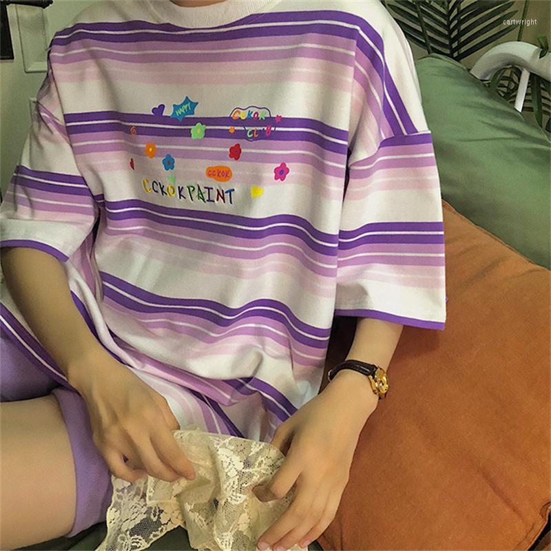 Women's T Shirts Vintage Striped Letter Print Ins Loose Tshirt Women's T-shirts Tops Japanese Ulzzang Female Korean Harajuku Clothes For, Blue
Women's T Shirts Vintage Striped Letter Print Ins Loose Tshirt Women's T-shirts Tops Japanese Ulzzang Female Korean Harajuku Clothes For, Blue