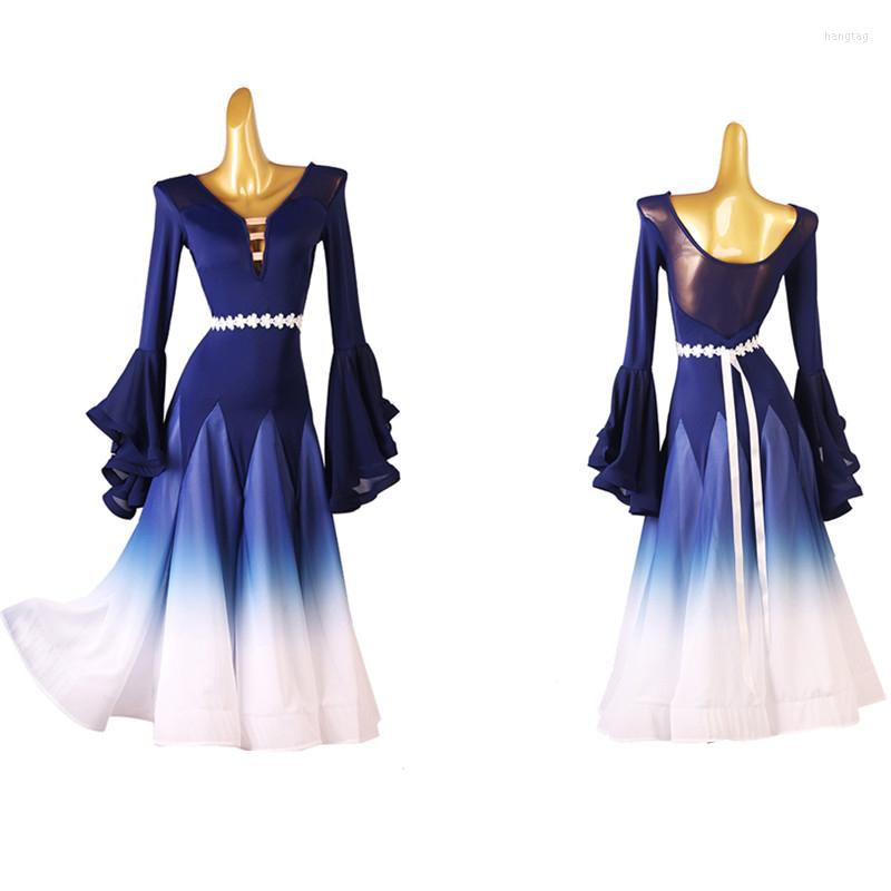 Stage Wear Ballroom Dance Dresses Foxtrot Dancing Skirt Women Waltz Dress Gradient Color MQ322, Picture shown
Stage Wear Ballroom Dance Dresses Foxtrot Dancing Skirt Women Waltz Dress Gradient Color MQ322, Picture shown