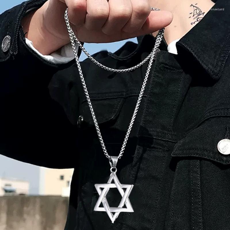 Chains Fashion Jewish Hexagram Symbol Pendant Necklace Stainless Steel Star Of David Necklaces Christmas Gift Jewelry Collar Hombre
Chains Fashion Jewish Hexagram Symbol Pendant Necklace Stainless Steel Star Of David Necklaces Christmas Gift Jewelry Collar Hombre