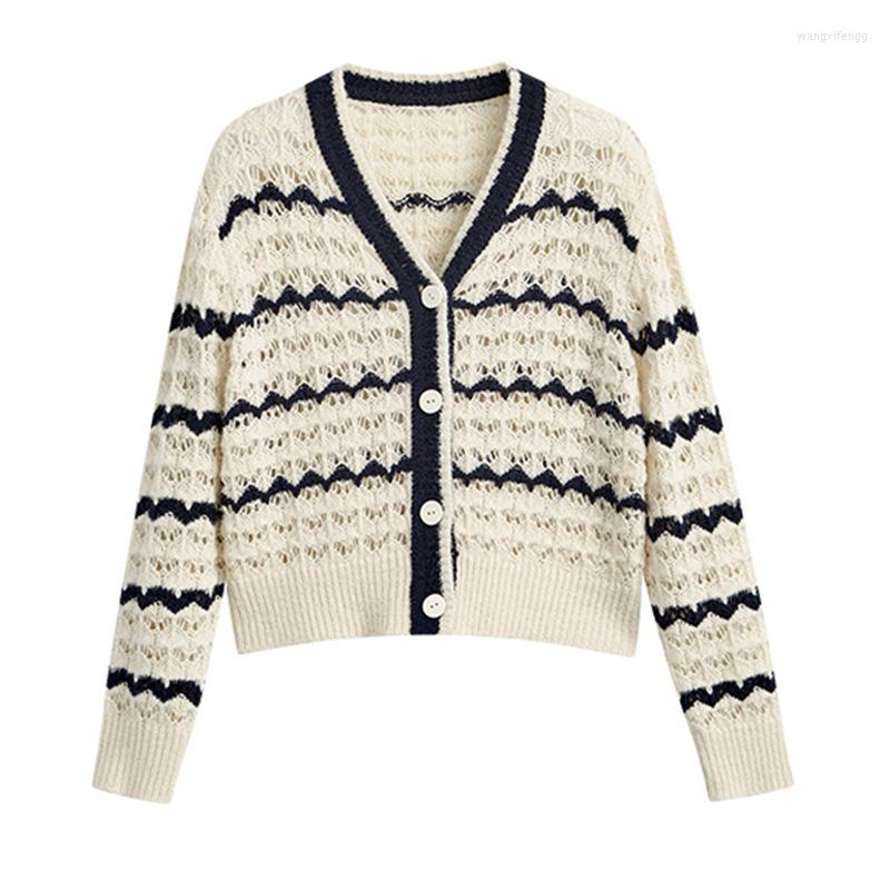 Women' Knits High Quality Women Cardigan Hollow Out V-neck Stripped Loose Knitted Tops Female Korean Style Casual Autumn Winter Sweater, Black
Women' Knits High Quality Women Cardigan Hollow Out V-neck Stripped Loose Knitted Tops Female Korean Style Casual Autumn Winter Sweater, Black