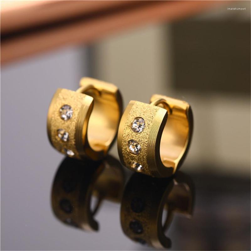 Hoop Earrings Simple Geometric Stainless Steel Gold Color Cubic Zirconia Matte Creole For Women Fashion Jewelry Brincos
Hoop Earrings Simple Geometric Stainless Steel Gold Color Cubic Zirconia Matte Creole For Women Fashion Jewelry Brincos