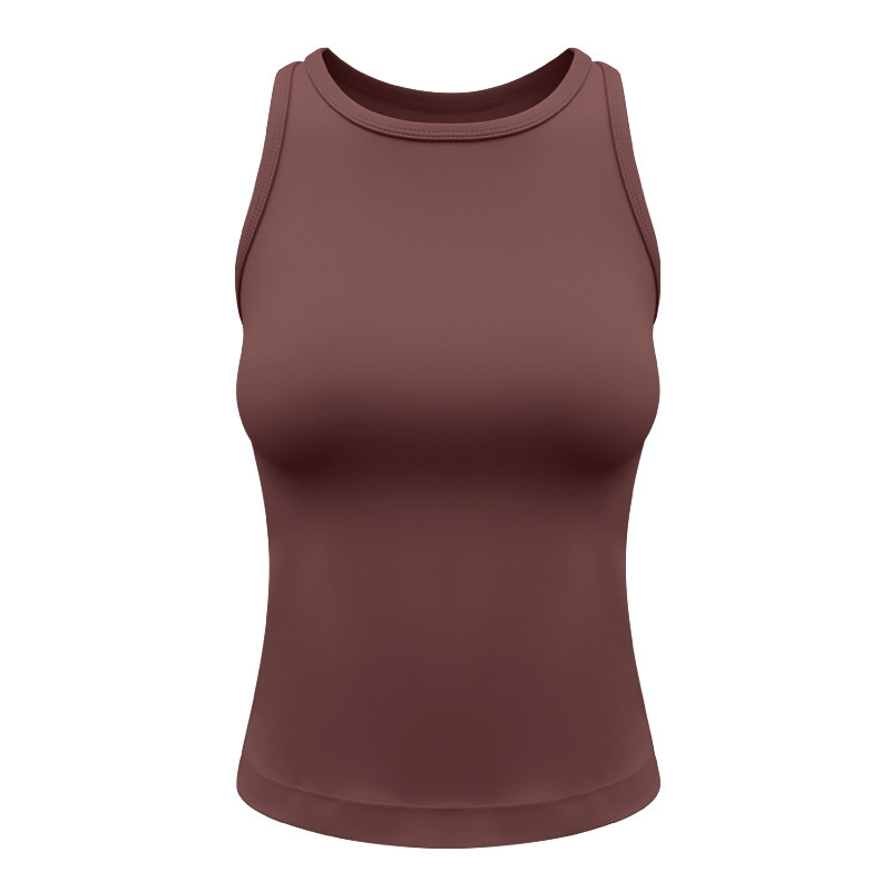 Bra Yoga I-Shaped Vest Crop Top Women Crew Neck With Gym Off Shoulder Sexy Tank Tops Fiess Cami Casual Summer 01