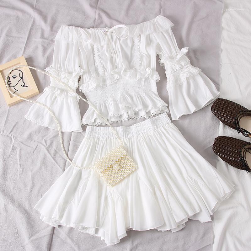Work Dresses 2023 Summer Women White High-end Draped Two Piece Set Flare Sleeve Ruffles Top High Waist Mini Skirt Ladies Lace 2pcs, Black
Work Dresses 2023 Summer Women White High-end Draped Two Piece Set Flare Sleeve Ruffles Top High Waist Mini Skirt Ladies Lace 2pcs, Black