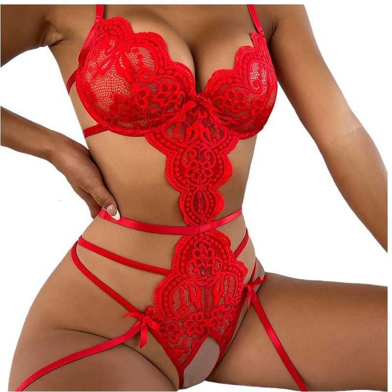 Sexy Funny new lace transparent seductive steel ring bodysuit pajamas Three point type
Sexy Funny new lace transparent seductive steel ring bodysuit pajamas Three point type