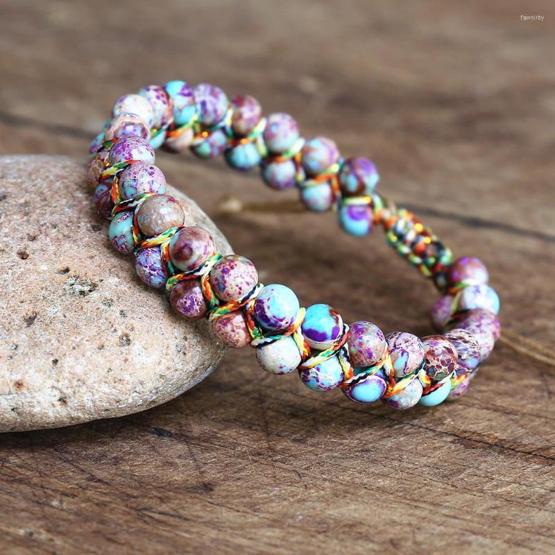 Charm Bracelets Handmade Natural Stone Braided Bracelet Double Layer Imperial Beaded Bohemia Friendship Strand Women Jewelry
Charm Bracelets Handmade Natural Stone Braided Bracelet Double Layer Imperial Beaded Bohemia Friendship Strand Women Jewelry
