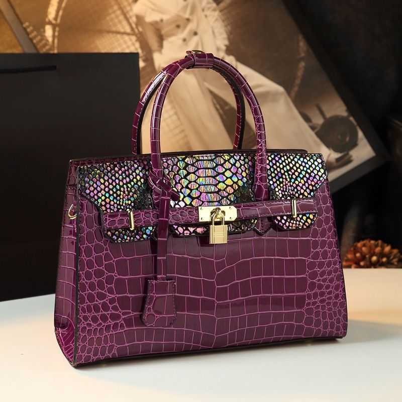 Handbag Designer Herms Birkins bag Crocodile women's leather capacity middle-aged buckle shoulder handbag, Purple
Handbag Designer Herms Birkins bag Crocodile women's leather capacity middle-aged buckle shoulder handbag, Purple