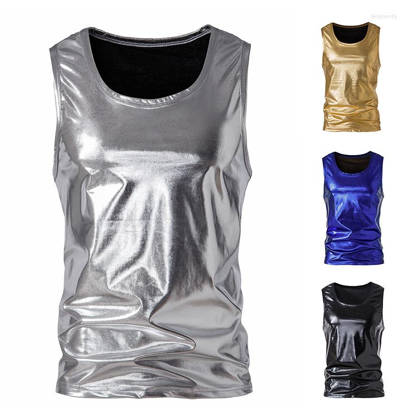 Men' Tank Tops Sleeveless T Shirt Men Shiny Gold Silver Metallic Night Club Tshirt Casual Harajuku Streetwear Tee Homme Camiseta, Black
Men' Tank Tops Sleeveless T Shirt Men Shiny Gold Silver Metallic Night Club Tshirt Casual Harajuku Streetwear Tee Homme Camiseta, Black