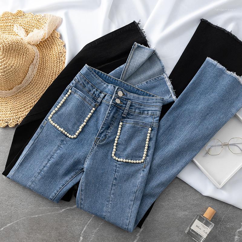 Spring Summer Slit Micro Flared Jeans Women Elasticity Slim Denim Casual Pants Lady High Waist Trousers Washed Jeans, Blue beading
Spring Summer Slit Micro Flared Jeans Women Elasticity Slim Denim Casual Pants Lady High Waist Trousers Washed Jeans, Blue beading