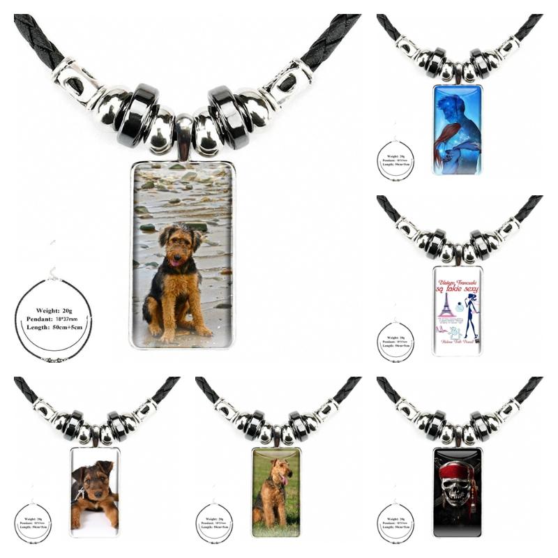 Pendant Necklaces Quick Lovely Airedale Terrier Dog Vintage Jewelry Steel Plated With Glass Cabochon Choker Long Rectangle Black HematitePen
Pendant Necklaces Quick Lovely Airedale Terrier Dog Vintage Jewelry Steel Plated With Glass Cabochon Choker Long Rectangle Black HematitePen