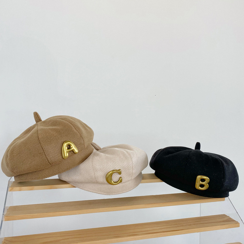 Caps Hats Autumn Children's Beret Simple Alphabet Solid Color Painter Hat Girls Dome Casual Hat 230313, Khaki
Caps Hats Autumn Children's Beret Simple Alphabet Solid Color Painter Hat Girls Dome Casual Hat 230313, Khaki