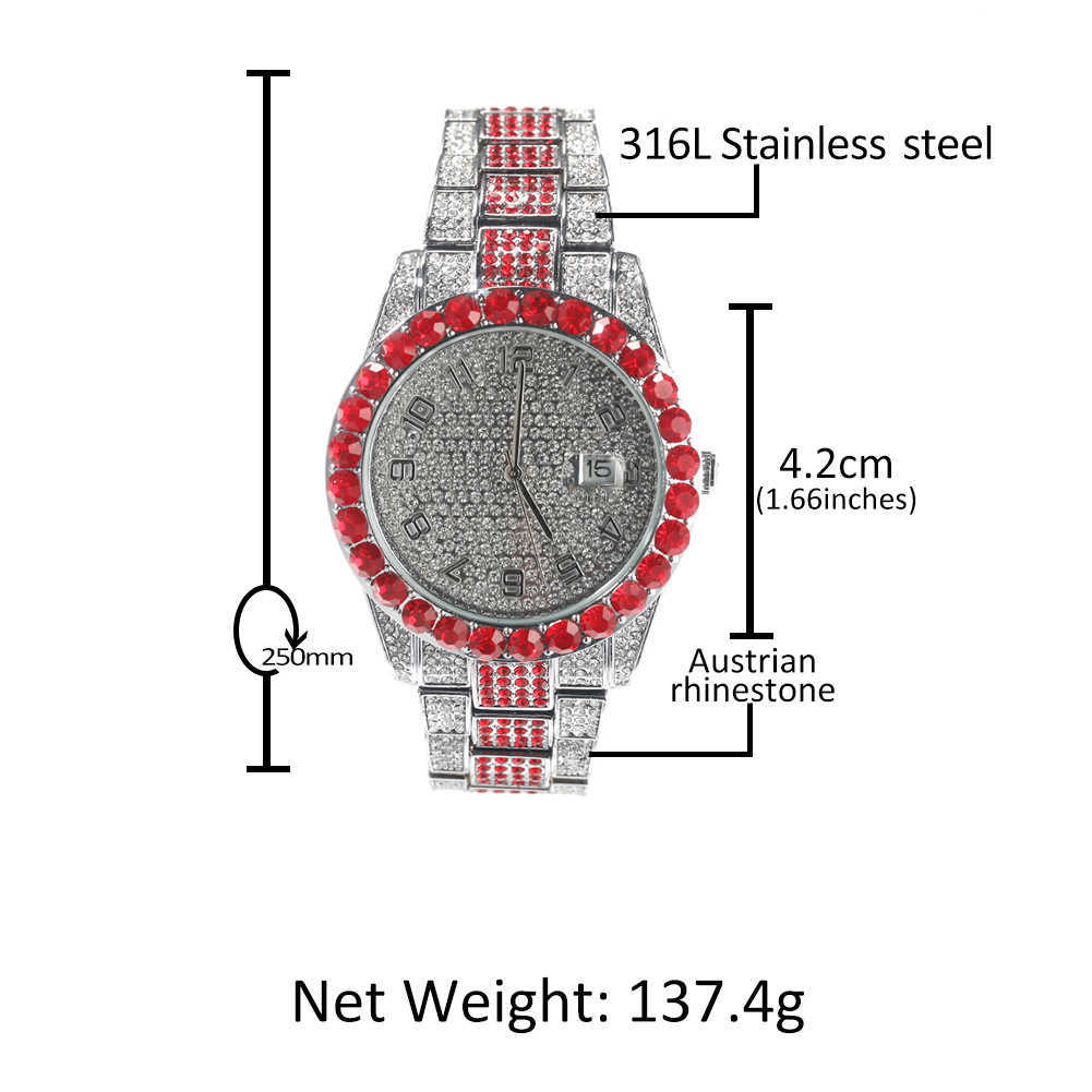 Watch Gu Meng's new diamond inlaid red fashion watch round large dial quartz watch, Silver red diamond
Watch Gu Meng's new diamond inlaid red fashion watch round large dial quartz watch, Silver red diamond