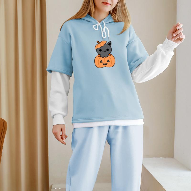 Women' Hoodies & Sweatshirts Cartoon Hoodie Aesthetic Pumpkin Print Goth Clothes Women Punk Gothic Vintage Sweatshirt Thermal Fake Two Piec, Blue
Women' Hoodies & Sweatshirts Cartoon Hoodie Aesthetic Pumpkin Print Goth Clothes Women Punk Gothic Vintage Sweatshirt Thermal Fake Two Piec, Blue