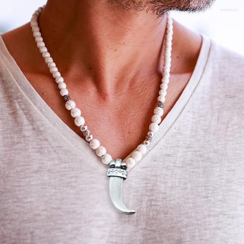 Chains Men Necklace Stone And Coconut Shell Jewelry