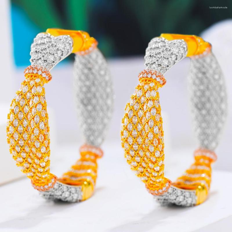 Hoop Earrings Soramoore Original Design Full Clear Cubic Zirconia Shiny Luxury Gorgeous Trendy For Women Jewelry
Hoop Earrings Soramoore Original Design Full Clear Cubic Zirconia Shiny Luxury Gorgeous Trendy For Women Jewelry