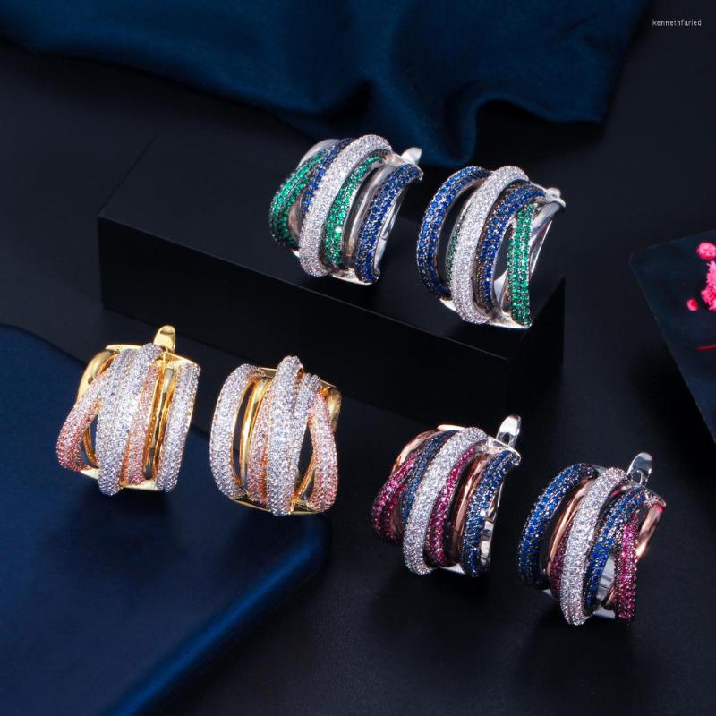 Hoop Earrings Luxury Twist Lines Micro Cubic Zirconia European Women Wedding Big Dubai Gold Color Plated Jewelry
Hoop Earrings Luxury Twist Lines Micro Cubic Zirconia European Women Wedding Big Dubai Gold Color Plated Jewelry