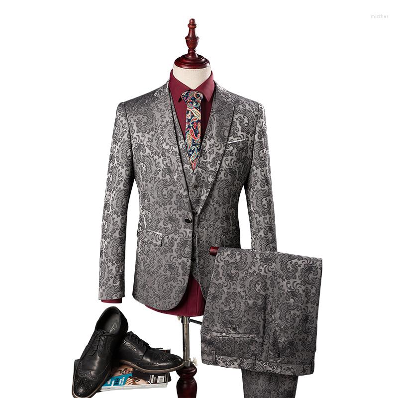 Men's Suits Men's Slim Fit 3 Pieces Suit Single Breasted One Button Business Casual Wedding Prom Formal Printed Jacket Vest &, Picture shown
Men's Suits Men's Slim Fit 3 Pieces Suit Single Breasted One Button Business Casual Wedding Prom Formal Printed Jacket Vest &, Picture shown