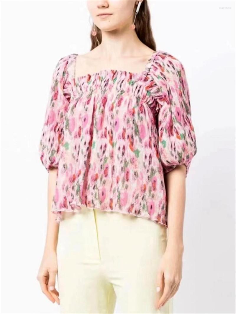 Women' Blouses Women Square Collar Flower Print Shirt Spring Summer 2023 Ladies Puff Sleeve Sweet Pleated Blouse And Tops Chemise
Women' Blouses Women Square Collar Flower Print Shirt Spring Summer 2023 Ladies Puff Sleeve Sweet Pleated Blouse And Tops Chemise