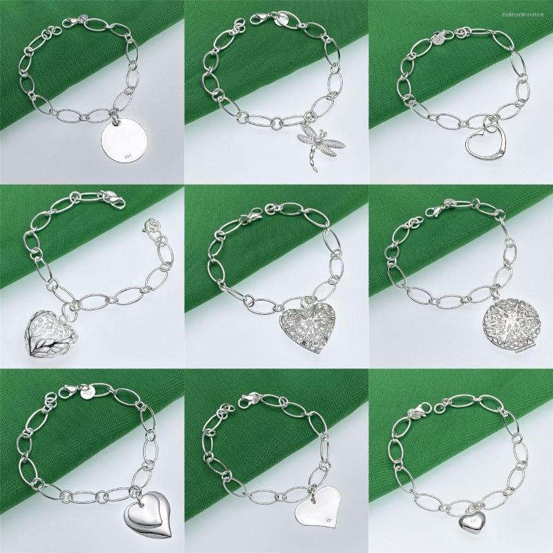 Charm Bracelets Korean Fashion 925 Stamp Silver Charms Pendant Dragonfly Heart For Women Wedding Party Designer Jewelry Gifts
Charm Bracelets Korean Fashion 925 Stamp Silver Charms Pendant Dragonfly Heart For Women Wedding Party Designer Jewelry Gifts