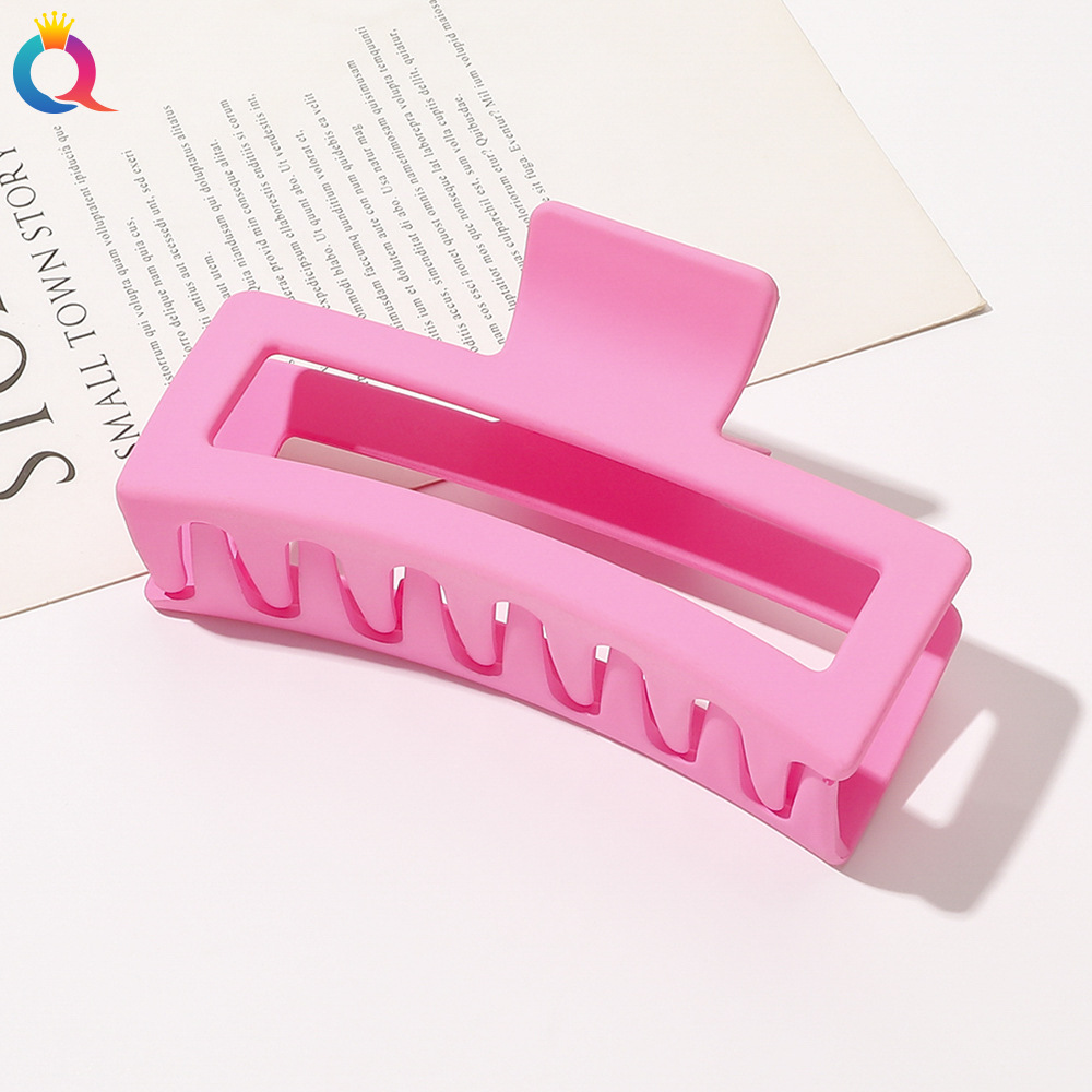 Spring Color Women Girls Plastic Ribbon Hair Claws 13cm Large Size Hair Clips Headwear Crab Barrette Fashion Hair Accessories Ornament 1902
