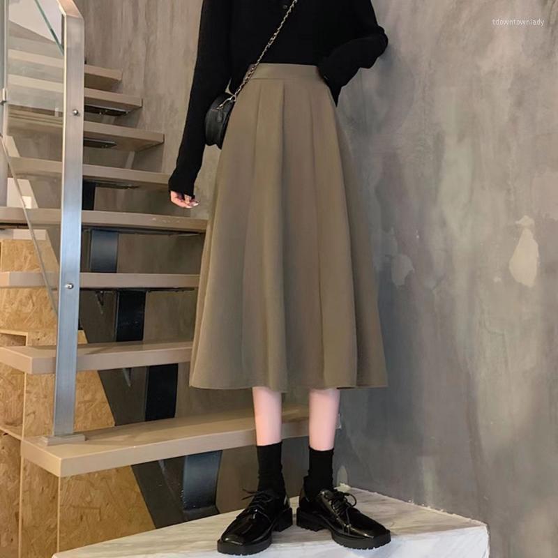 Skirts 2023 High Waist Skirt Autumn And Winter Casual Wide Leg Mid-length Solid Color Elastic A-line, Brown
Skirts 2023 High Waist Skirt Autumn And Winter Casual Wide Leg Mid-length Solid Color Elastic A-line, Brown
