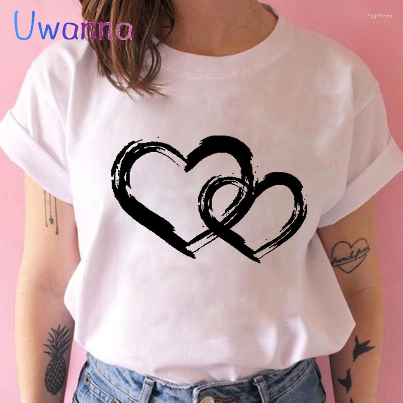 Women's T Shirts Love Heart Women T-shirt Printed Short Sleeve Casual White Tops Shirt Summer Fashion Graphic Tee Female
Women's T Shirts Love Heart Women T-shirt Printed Short Sleeve Casual White Tops Shirt Summer Fashion Graphic Tee Female