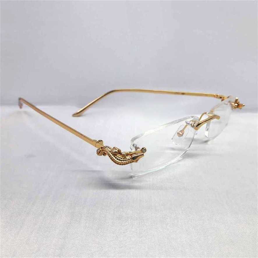 Luxury CROCODILE Mens Brand Designer Carter Glasses Woman Sunglasses Rimless Optical Frame prescription
Luxury CROCODILE Mens Brand Designer Carter Glasses Woman Sunglasses Rimless Optical Frame prescription