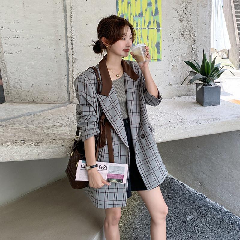 Women' Suits British Style Plaid Suit Jacket Women 2023 Spring Autumn Contrast Loose Casual Office Blazer Female Outwear Windbreaker Tops
Women' Suits British Style Plaid Suit Jacket Women 2023 Spring Autumn Contrast Loose Casual Office Blazer Female Outwear Windbreaker Tops
