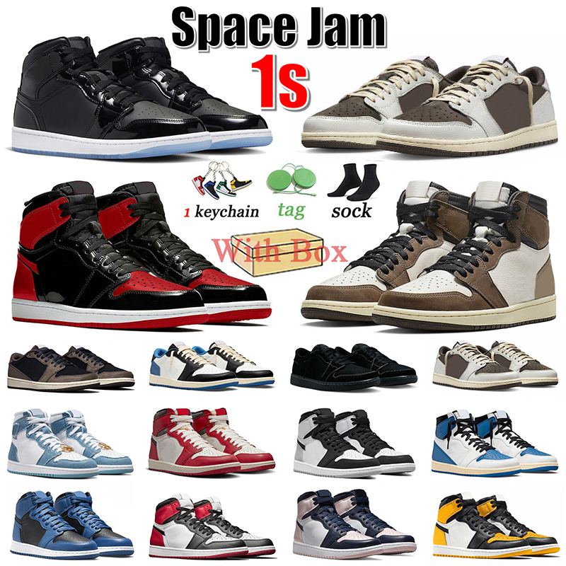 Retro 1s With Box Basketball Shoes Jumpman 1 Mid Space Jam Travis Scotts Mocha University Blue Bred Patent Black Phantom Lost Found Grey Fog Sneakers Outdoor Size US 12, 35
Retro 1s With Box Basketball Shoes Jumpman 1 Mid Space Jam Travis Scotts Mocha University Blue Bred Patent Black Phantom Lost Found Grey Fog Sneakers Outdoor Size US 12, 35