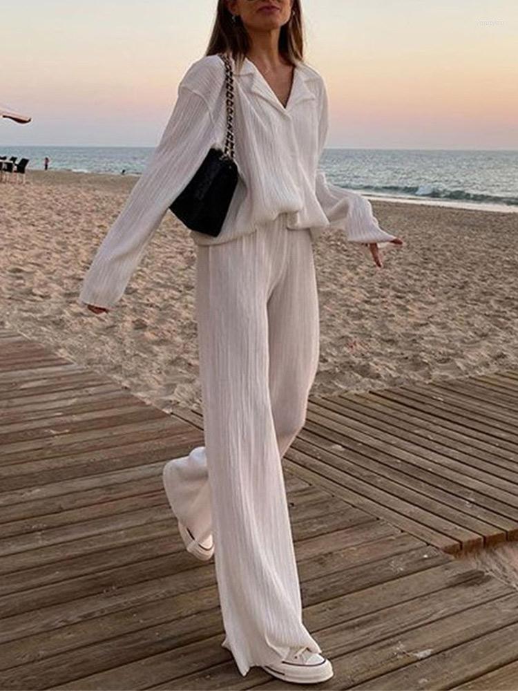 Women' Two Piece Pants Solid Women' Pleated Shirt Trousers Set Loose High Waist Wide Leg 2 Pieces Summer Casual Elegant Office Ladies, 02 black pants
Women' Two Piece Pants Solid Women' Pleated Shirt Trousers Set Loose High Waist Wide Leg 2 Pieces Summer Casual Elegant Office Ladies, 02 black pants