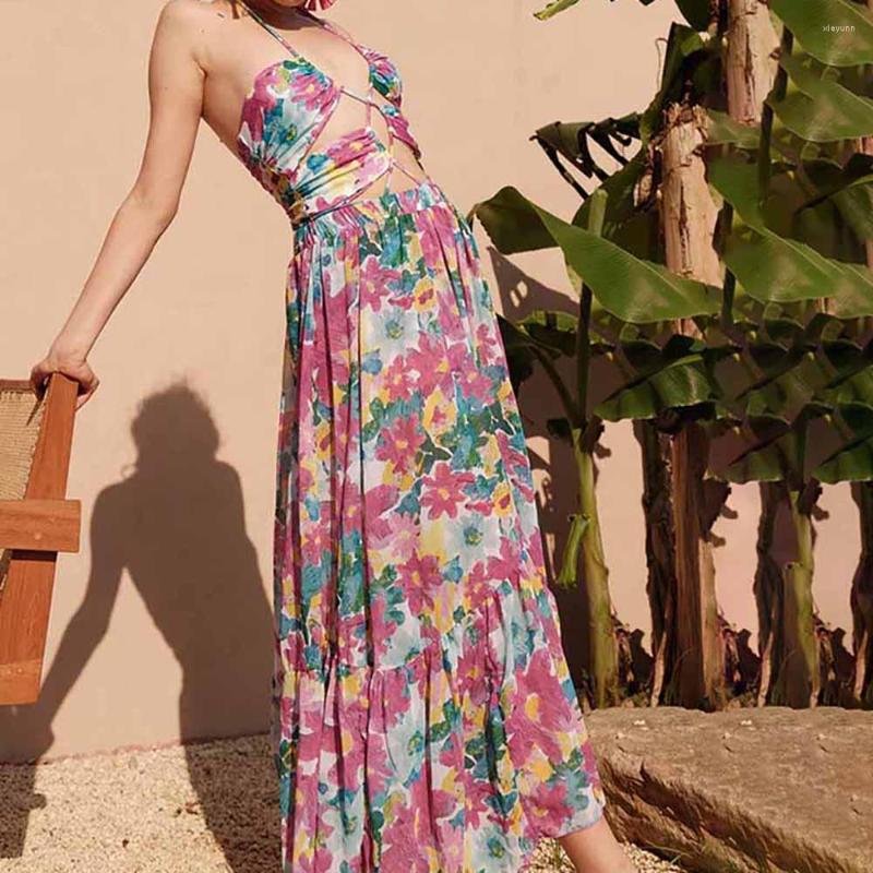 Women's Swimwear Pink Print Chiffon Beach Dress High Waist String Halter Bikini Hollow Open Back One Piece Swimsuit 2023 Fashion And Elegant
Women's Swimwear Pink Print Chiffon Beach Dress High Waist String Halter Bikini Hollow Open Back One Piece Swimsuit 2023 Fashion And Elegant