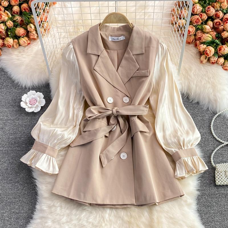 Casual Dresses Women Vintage Double Breasted Mini Dress Long Sleeve Notched Collar Elegant 2023 Sashes A-line Party, Khaki
Casual Dresses Women Vintage Double Breasted Mini Dress Long Sleeve Notched Collar Elegant 2023 Sashes A-line Party, Khaki