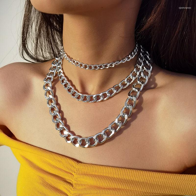 Chains Punk Multilayer Aluminium Thick Necklace Women Vintage Exaggerated Geometric Choker Clavicle Pendants Jewelry
Chains Punk Multilayer Aluminium Thick Necklace Women Vintage Exaggerated Geometric Choker Clavicle Pendants Jewelry