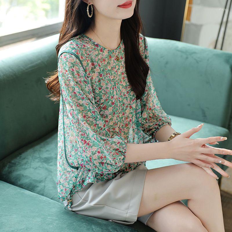 Women's Blouses Fashion O-Neck Spliced Shirring Chiffon Floral Blouse Women's Clothing 2023 Spring Oversized Casual Pullovers Commute, Green
Women's Blouses Fashion O-Neck Spliced Shirring Chiffon Floral Blouse Women's Clothing 2023 Spring Oversized Casual Pullovers Commute, Green