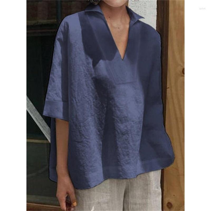 Women' Blouses Women' Summer Cool Shirt 2023 V-neck Cotton Linen Versatile Solid Large Loose Middle Sleeve, Sky blue
Women' Blouses Women' Summer Cool Shirt 2023 V-neck Cotton Linen Versatile Solid Large Loose Middle Sleeve, Sky blue