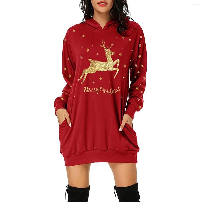Casual Dresses Christmas Dress For Women Winter Autumn Women' Pullover Print Mid-length Pocket Hooded Long Sleeve Top Sweatshirt #20, Black
Casual Dresses Christmas Dress For Women Winter Autumn Women' Pullover Print Mid-length Pocket Hooded Long Sleeve Top Sweatshirt #20, Black