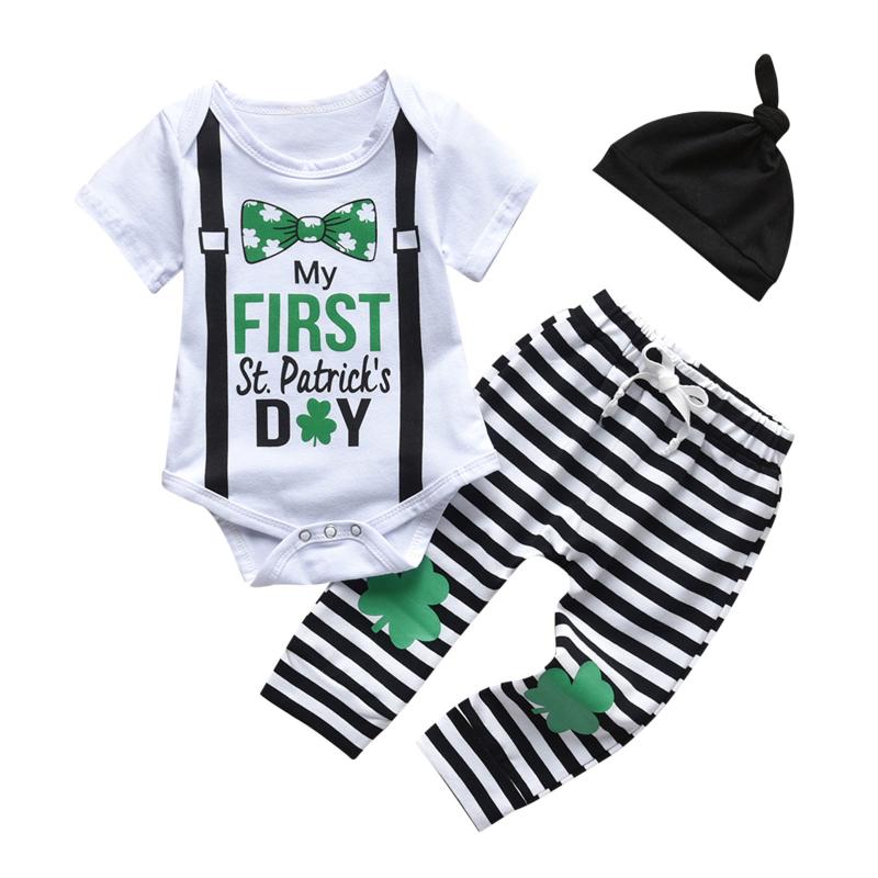 Clothing Sets Baby Boys Clothes Short Sleeve Round Neck Letter Romper Stripe Pants Solid Color Hat 3PCS Cotton Set Children BoysClothing, Black
Clothing Sets Baby Boys Clothes Short Sleeve Round Neck Letter Romper Stripe Pants Solid Color Hat 3PCS Cotton Set Children BoysClothing, Black