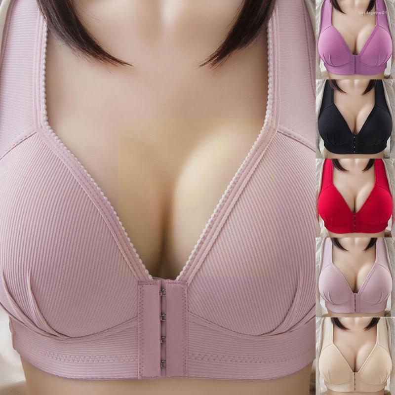 Bras Ladies Front Button Bra Without Steel Ring Large Size Sexy Push Adjustable Seamless Up Underwear Bralette Breast W S6B8, Picture shown
Bras Ladies Front Button Bra Without Steel Ring Large Size Sexy Push Adjustable Seamless Up Underwear Bralette Breast W S6B8, Picture shown