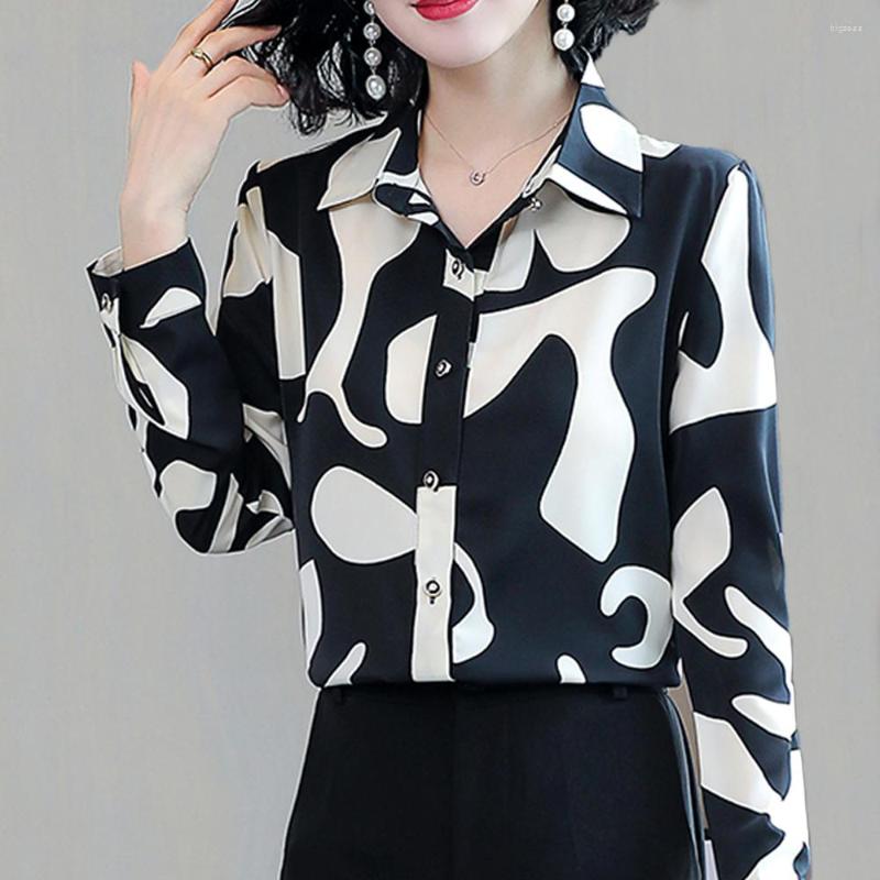 Women's Blouses Women Chiffon Shirts Chic Printed Long Sleeve Lapel Fashion Vintage Straight Tops Blusas Mujer De Moda 2023, Black
Women's Blouses Women Chiffon Shirts Chic Printed Long Sleeve Lapel Fashion Vintage Straight Tops Blusas Mujer De Moda 2023, Black